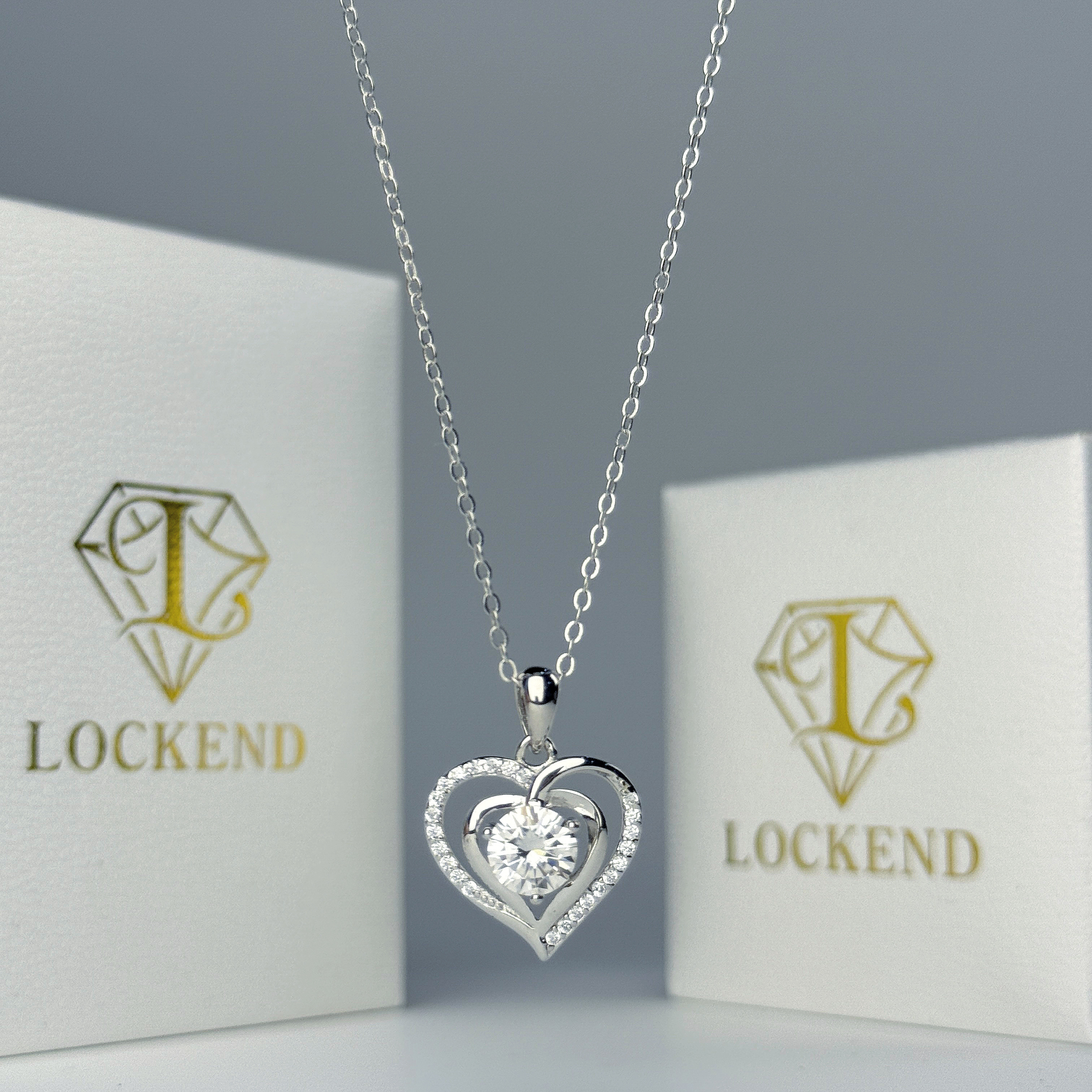 Double Heart Moissanite Necklace